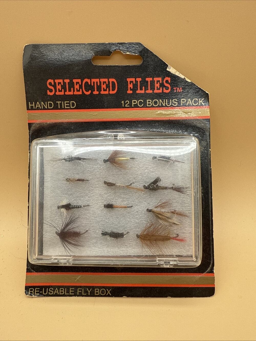 Vintage Lot Of 12 Selected Hand Tied Dry Flies Kmart